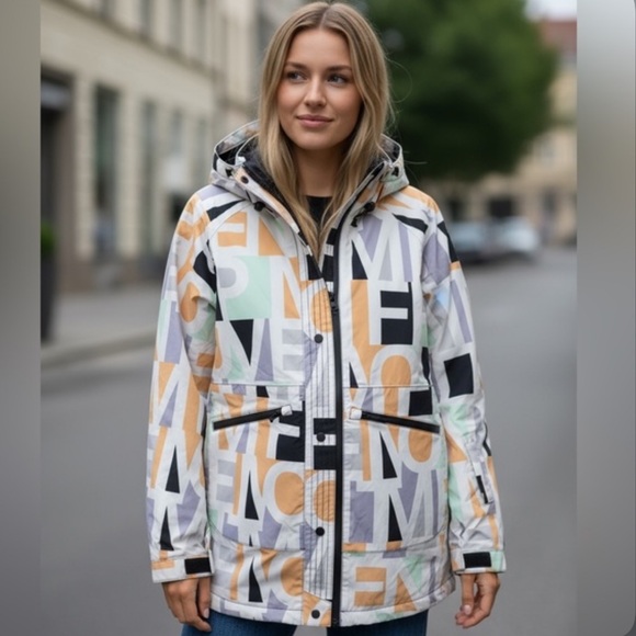 Free People Jackets & Blazers - NEW Free People Movement Singin' In The Rain Printed Jacket